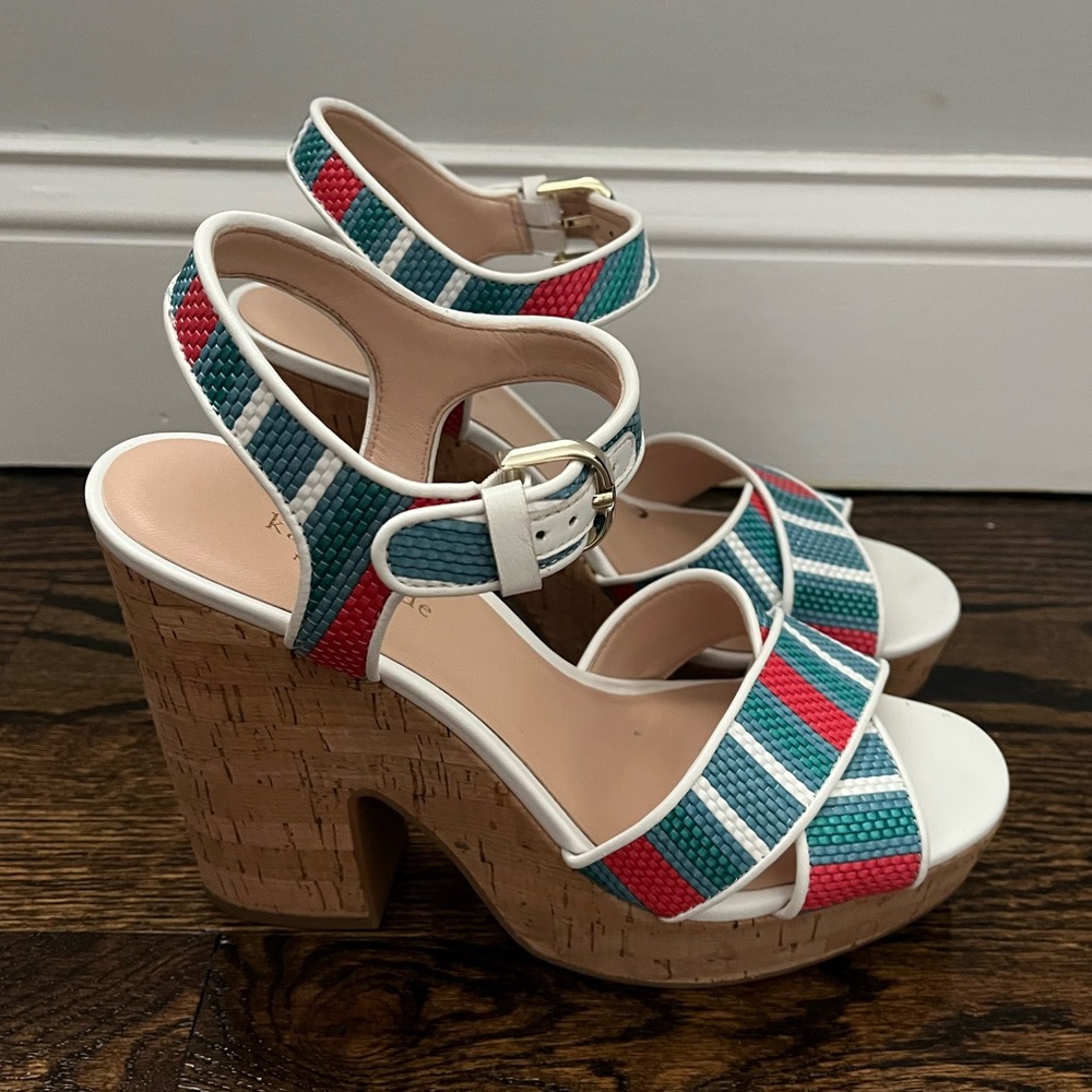 Kate Spade Striped Raffia Platform - Picture 3 of 6